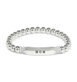 Meridian Mom Stretch Bracelet Silver OS