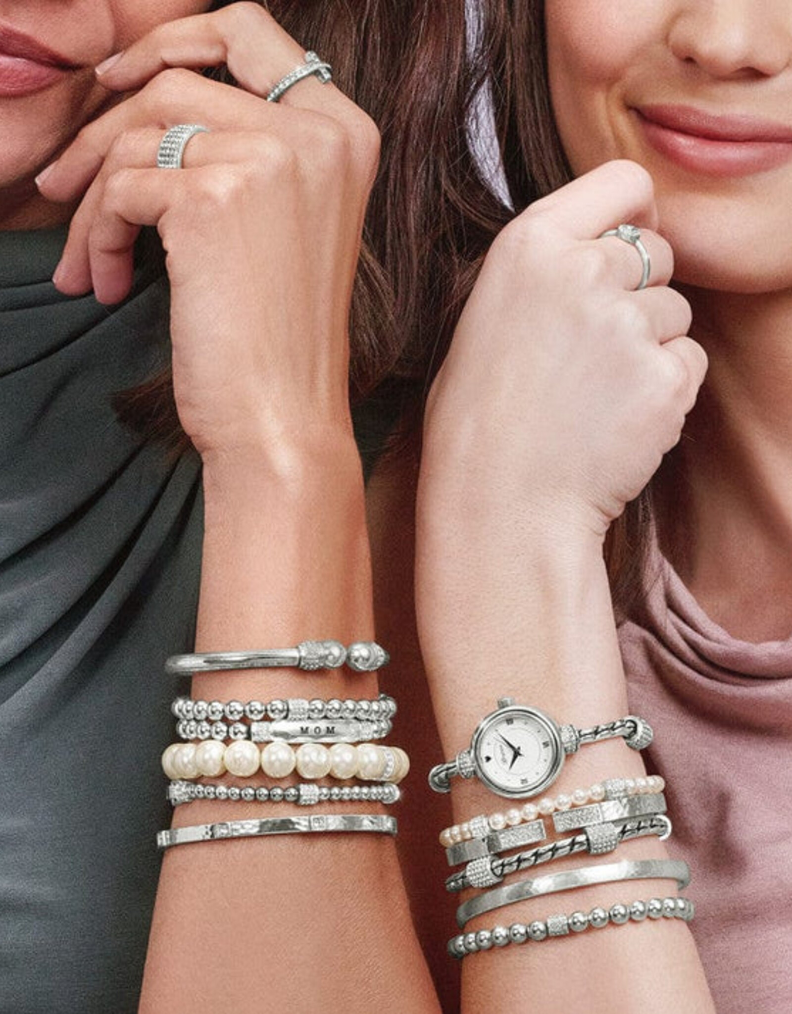 Meridian Mom Stretch Bracelet Silver OS