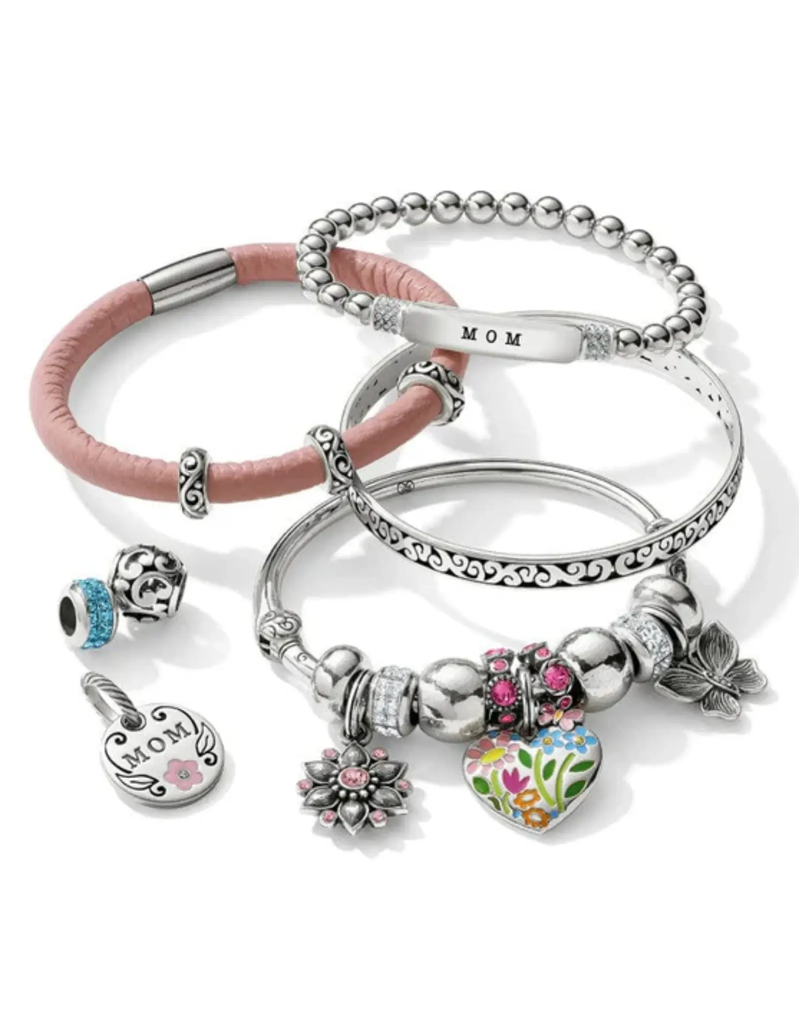 Meridian Mom Stretch Bracelet Silver OS