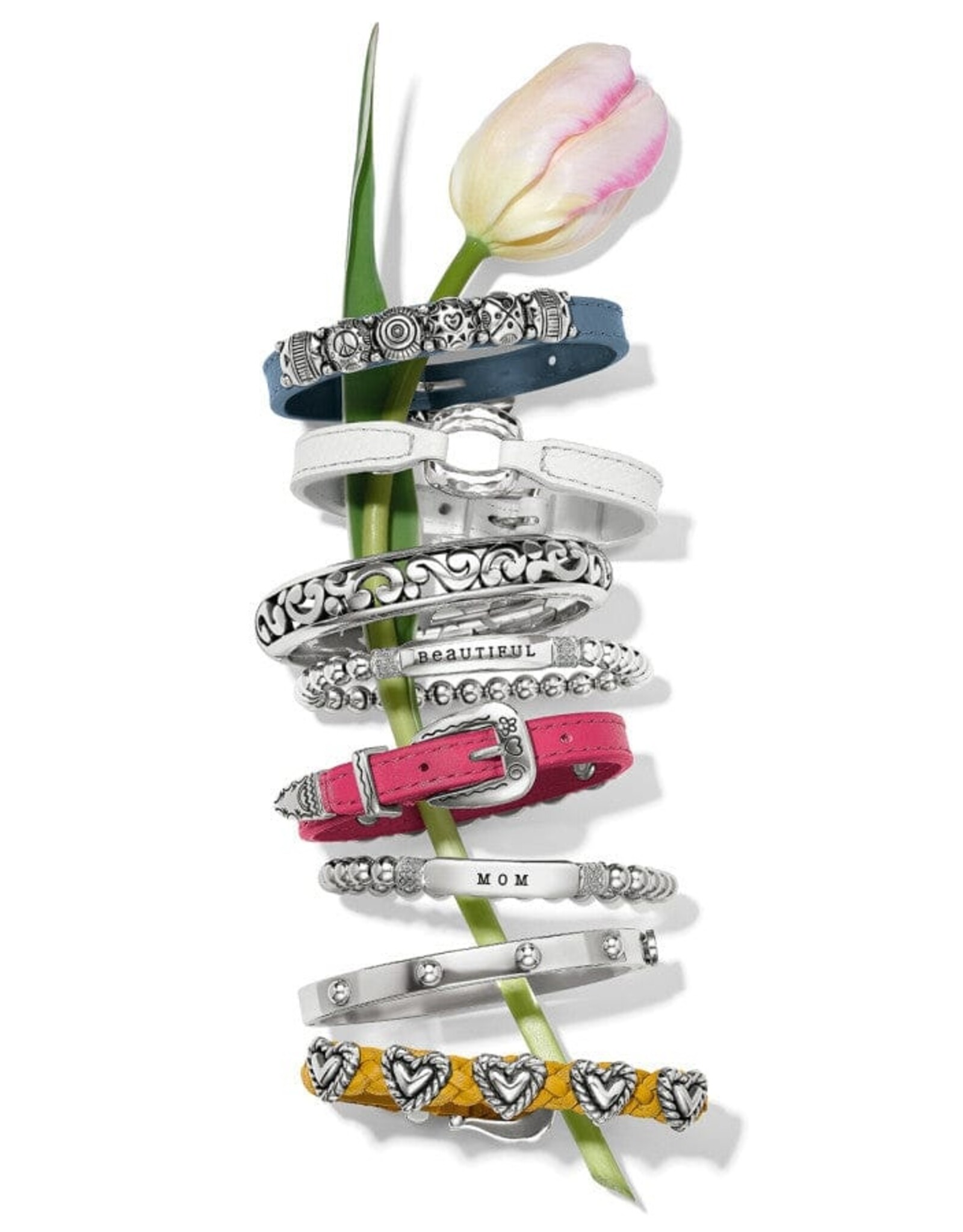 Meridian Mom Stretch Bracelet Silver OS