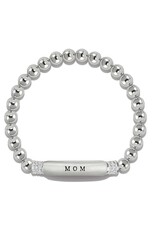 Meridian Mom Stretch Bracelet Silver OS
