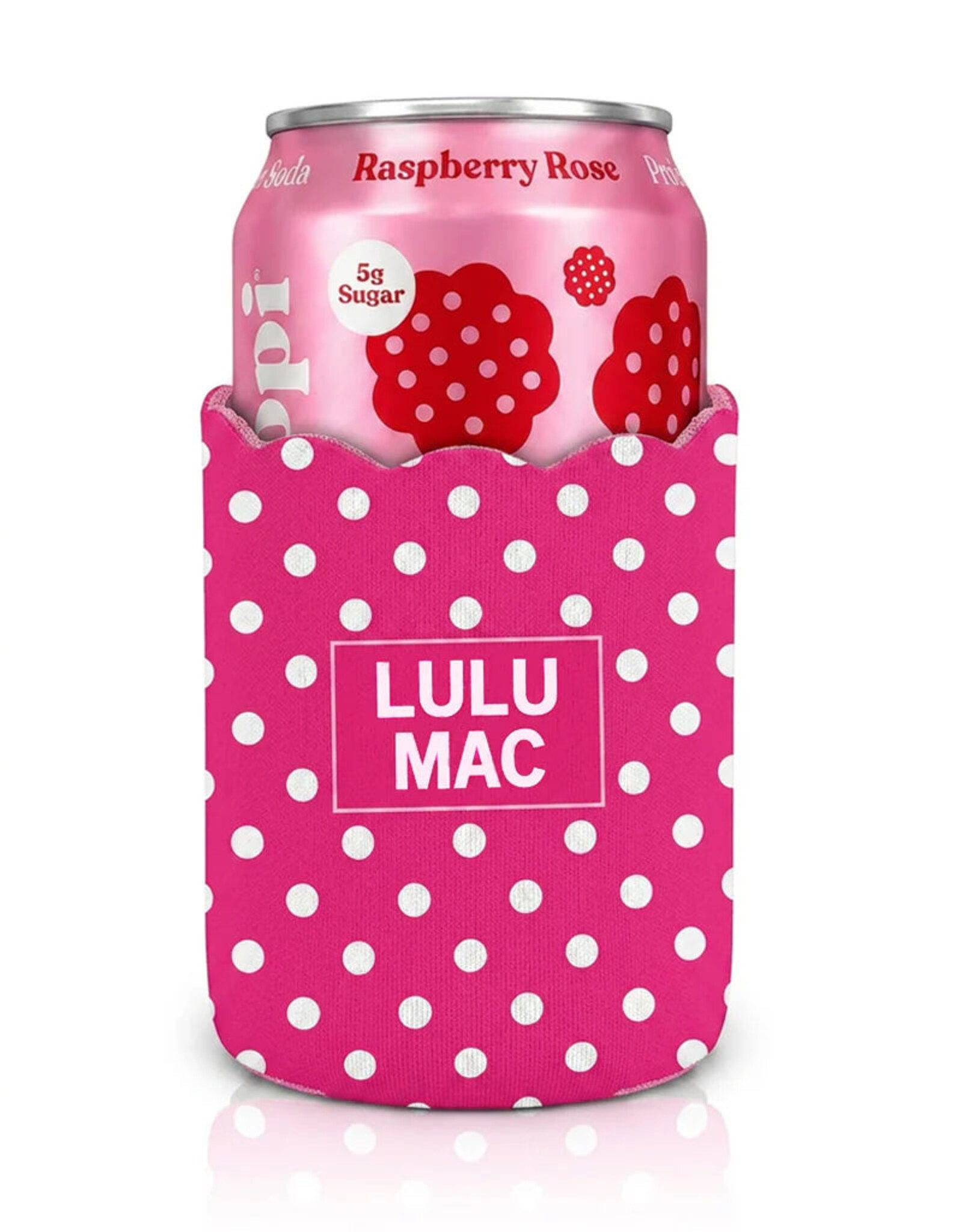 Girlie Girl Originals Lulu Mac Koozie Hot Pink/White Dot