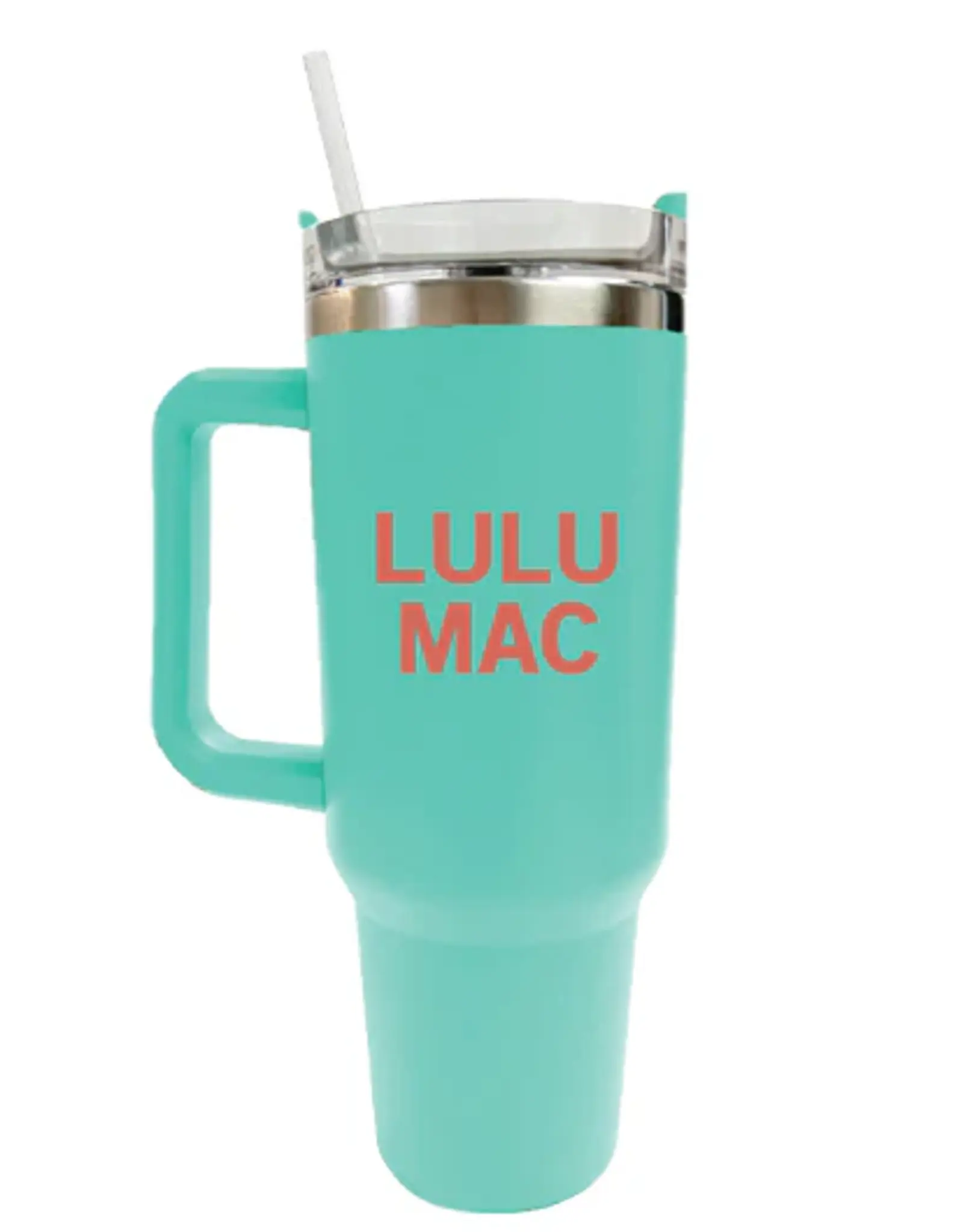 Girlie Girl Originals Lulu Mac Morgan Tumbler Mint w/Coral Logo
