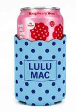 Girlie Girl Originals Lulu Mac Koozie Light Blue/Navy Dot