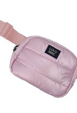 Girlie Girl Originals Lulu Mac Puffer Metallic Belt Bag Rose Gold