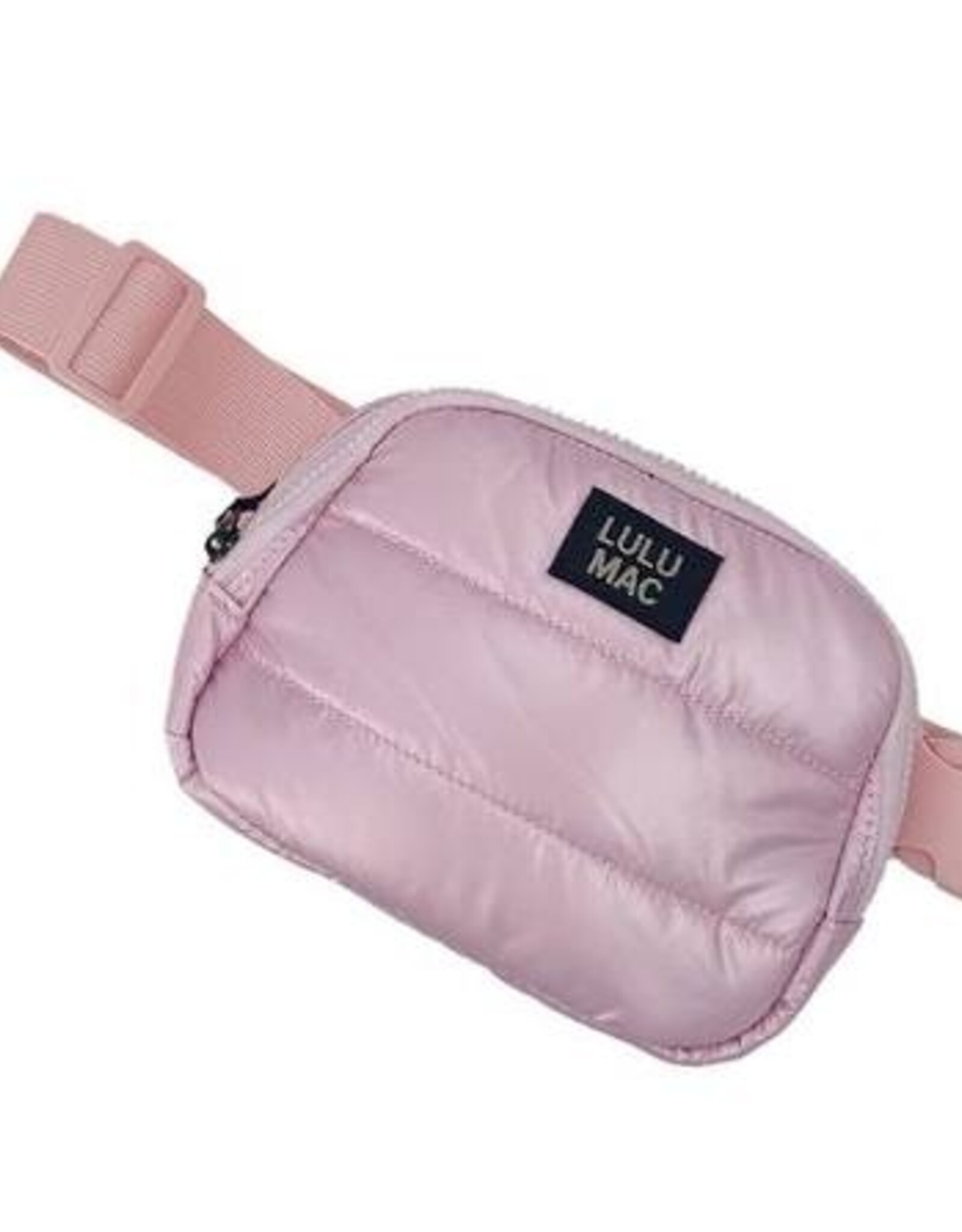 Girlie Girl Originals Lulu Mac Puffer Metallic Belt Bag Rose Gold