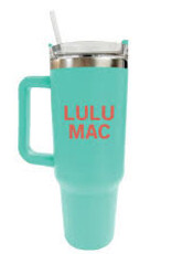 Girlie Girl Originals Lulu Mac Morgan Tumbler Turquoise w/Orange Logo