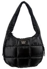 Girlie Girl Originals Lulu Mac Puffer Metallic Tote Bag Matte Black