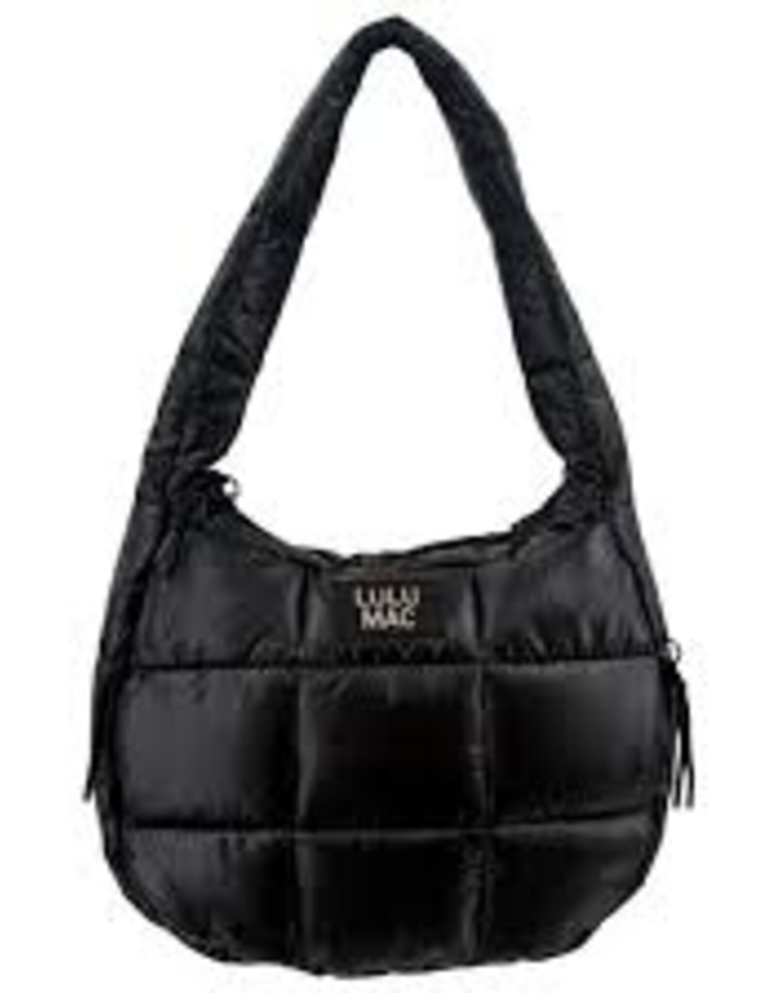 Girlie Girl Originals Lulu Mac Puffer Metallic Tote Bag Matte Black