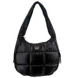 Girlie Girl Originals Lulu Mac Puffer Metallic Tote Bag Matte Black