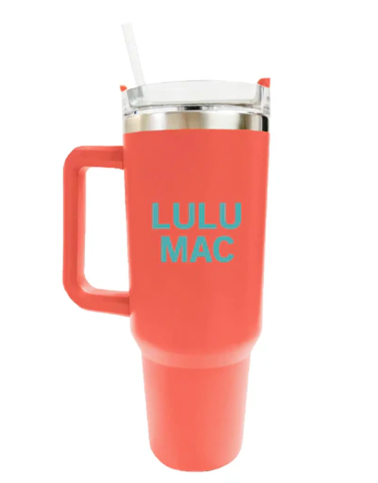 Girlie Girl Originals Lulu Mac Morgan Tumbler Coral w/Mint Logo
