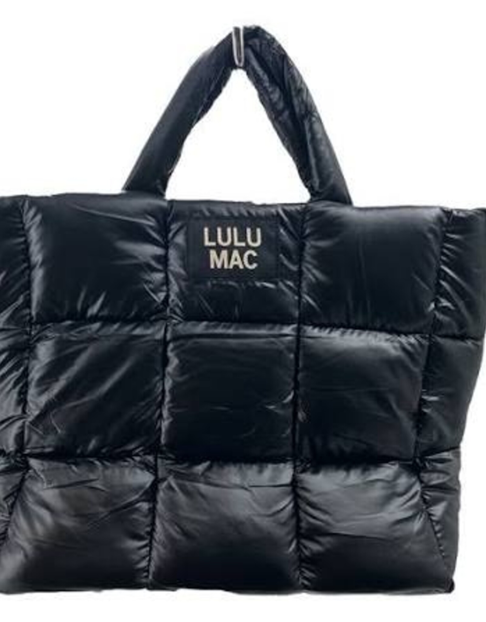 Girlie Girl Originals Lulu Mac LG Puffer Metallic Handbag Matte Black