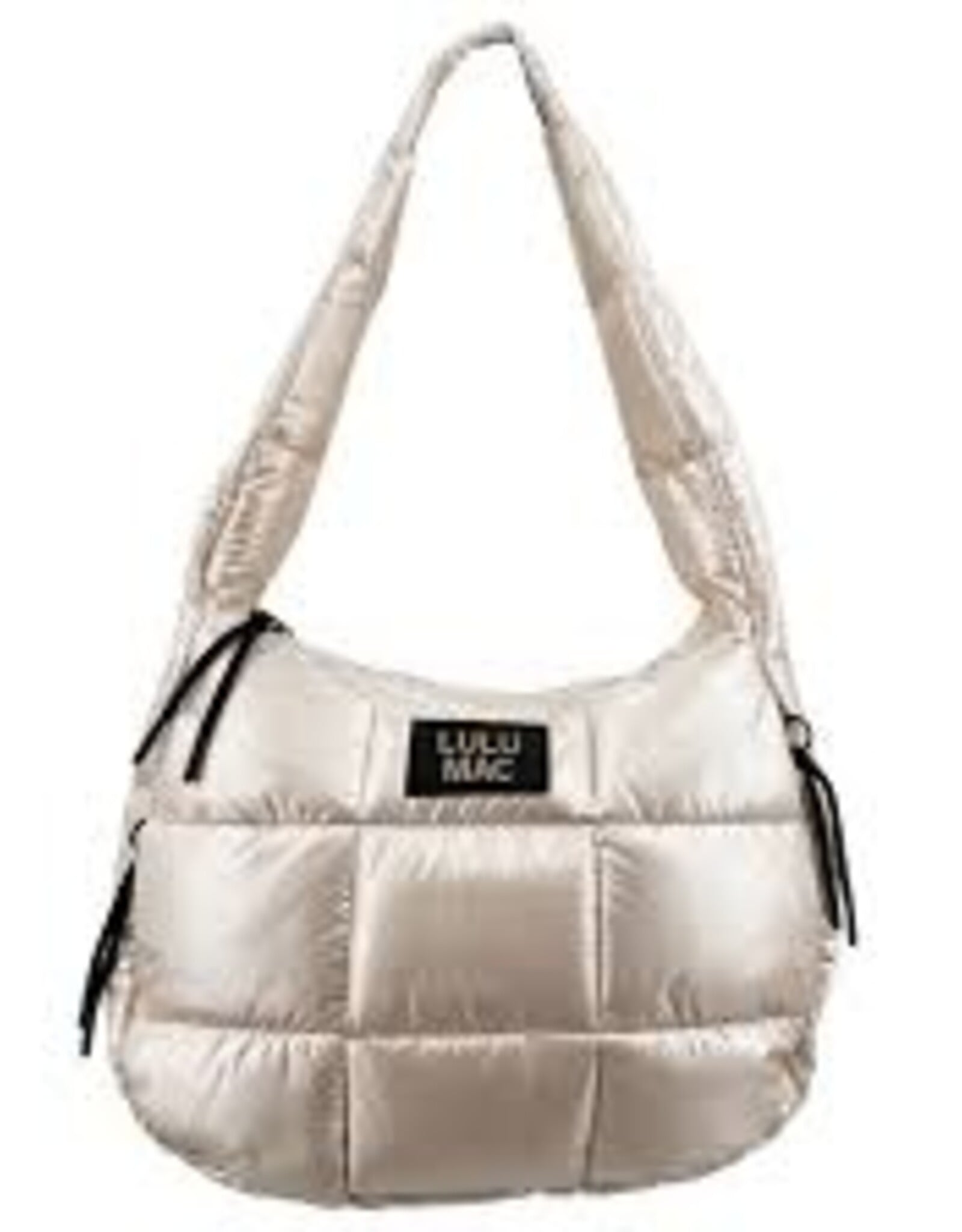 Girlie Girl Originals Lulu Mac Puffer Metallic Tote Bag Off White