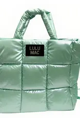 Girlie Girl Originals Lulu Mac LG Puffer Metallic Handbag Mint