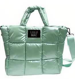 Girlie Girl Originals Lulu Mac LG Puffer Metallic Handbag Mint