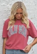 Girlie Girl Originals Lulu Mac Tee Houndstooth Crimson