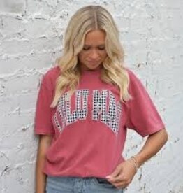 Girlie Girl Originals Lulu Mac Tee Houndstooth Crimson
