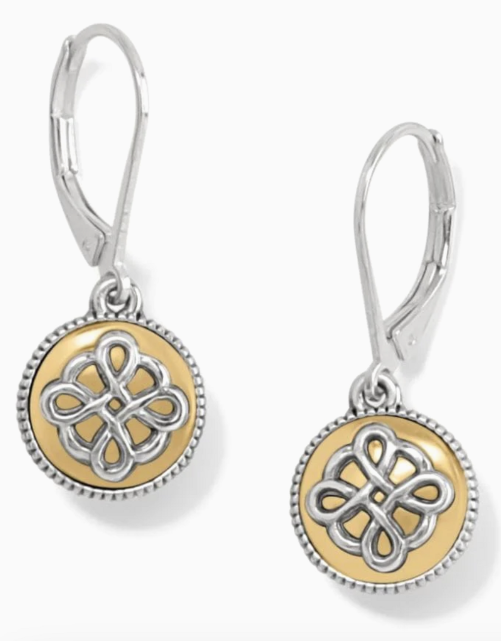 Earrings Interlok Noir Two Tone Leverback