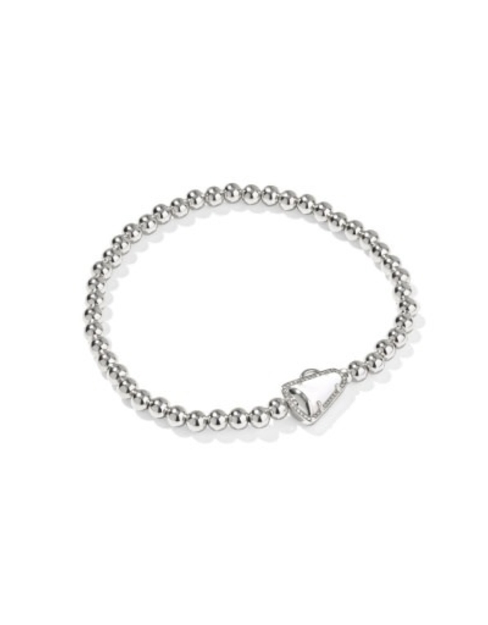 Cheer Stretch Bracelet Silver Mother of Pearl