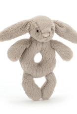Bashful Beige Bunny Ring Rattle
