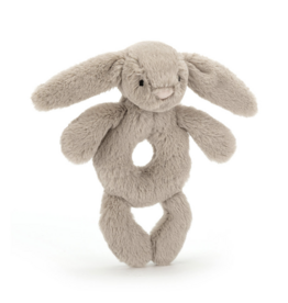 Bashful Beige Bunny Ring Rattle