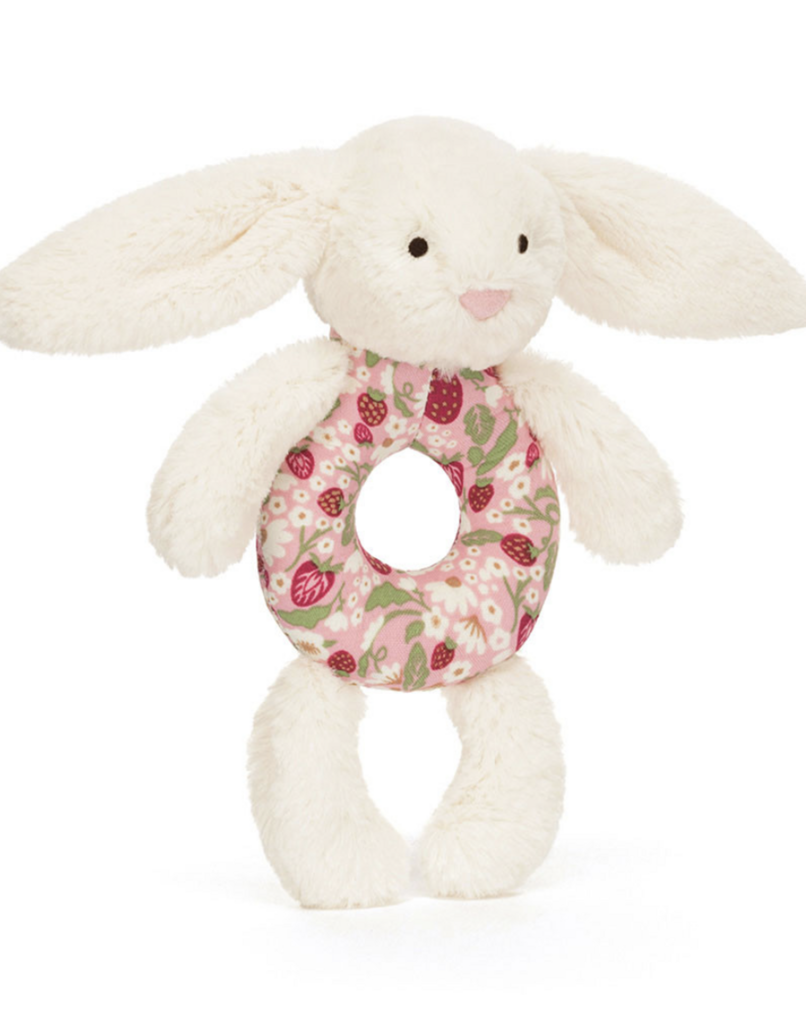 Blossom Cream Bunny 'Berry' Ring Rattle