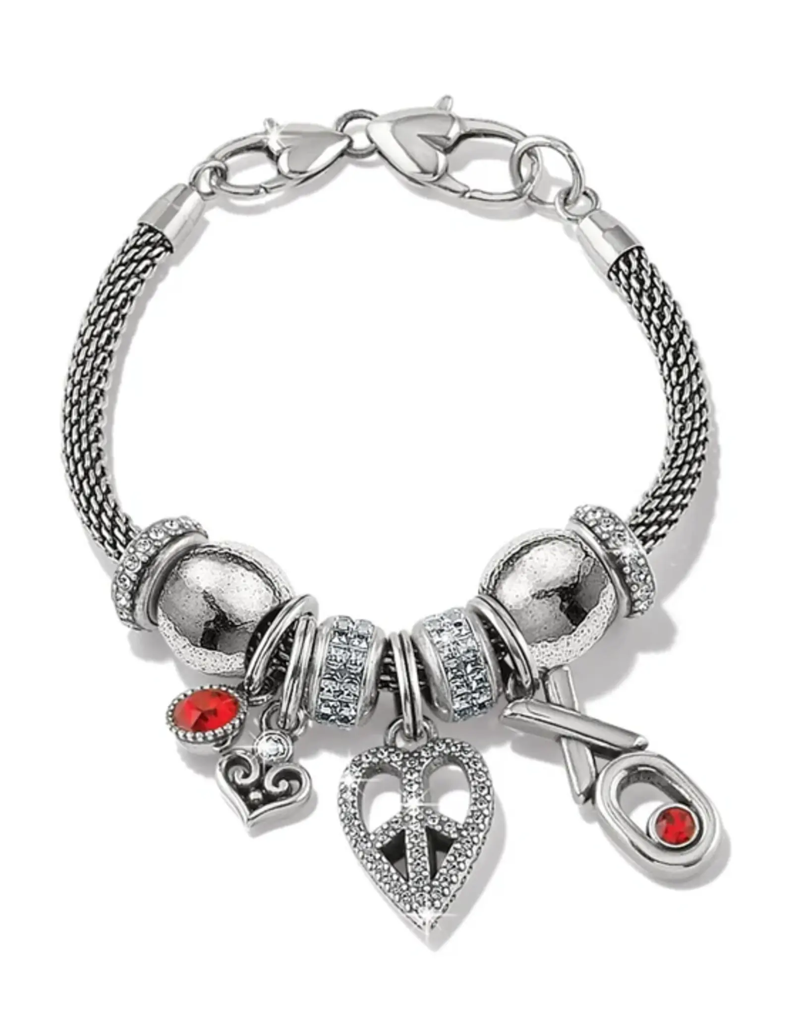 Glitz Highlight Amulet Silver-Red