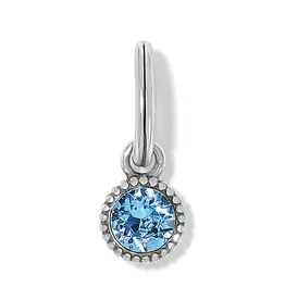 Glitz Birthstone Amulet Silver-Aqua OS