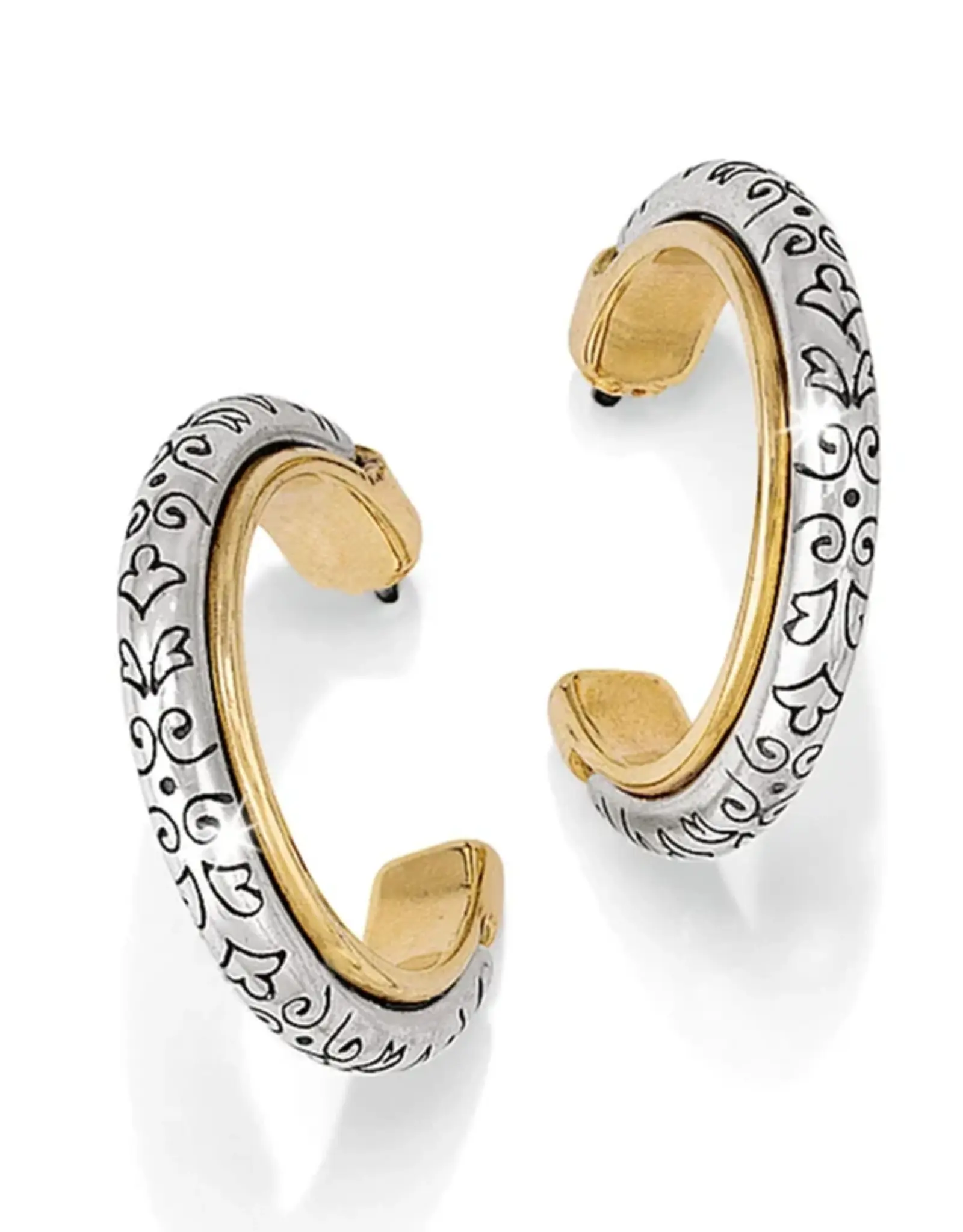 Venezia Hoop Post Earrings Silver-Gold