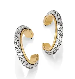 Venezia Hoop Post Earrings Silver-Gold