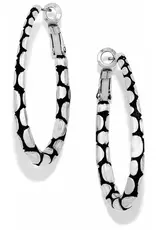 SIL PEBBLE OVAL HOOP EARRING
