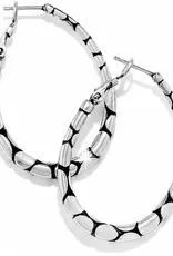 SIL PEBBLE OVAL HOOP EARRING