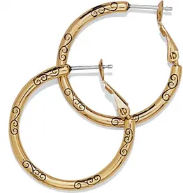 Earring Sm Gold Charm Hoop