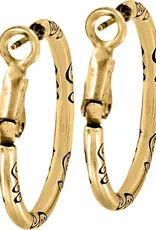 Earring Sm Gold Charm Hoop