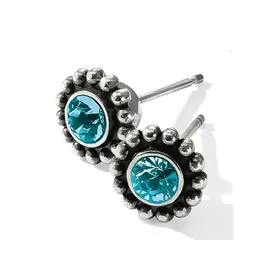 Earring Mini Post Blue Zircon