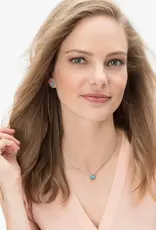 Earring Mini Post Blue Zircon