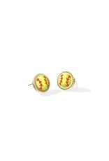 SOFTBALL STUD EARRINGS