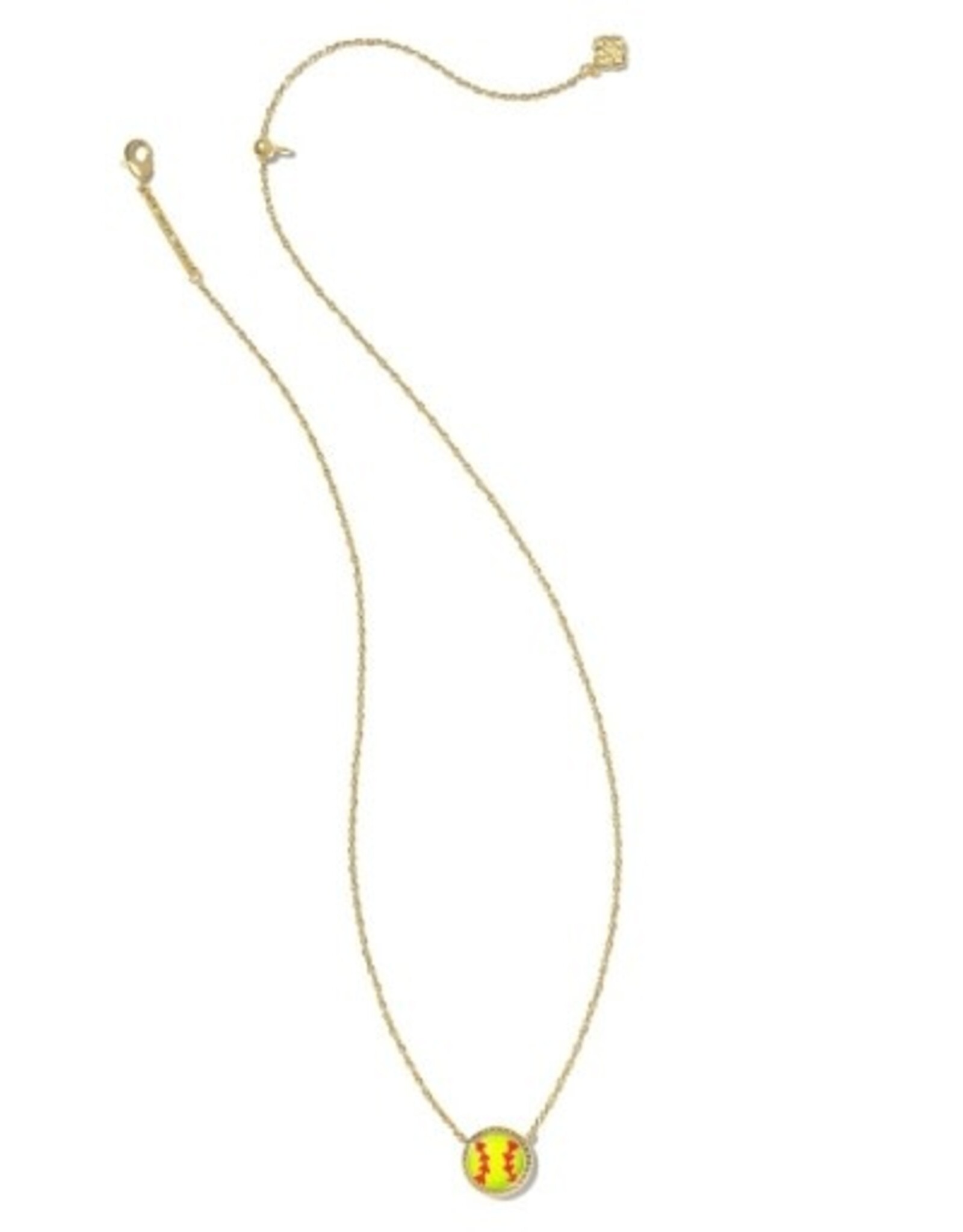 SOFTBALL SHORT PENDANT NECKLACE