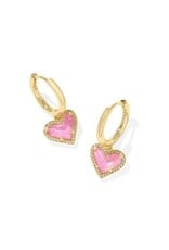 ARI HEART HUGGIE EARRINGS
