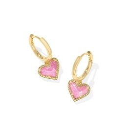 ARI HEART HUGGIE EARRINGS