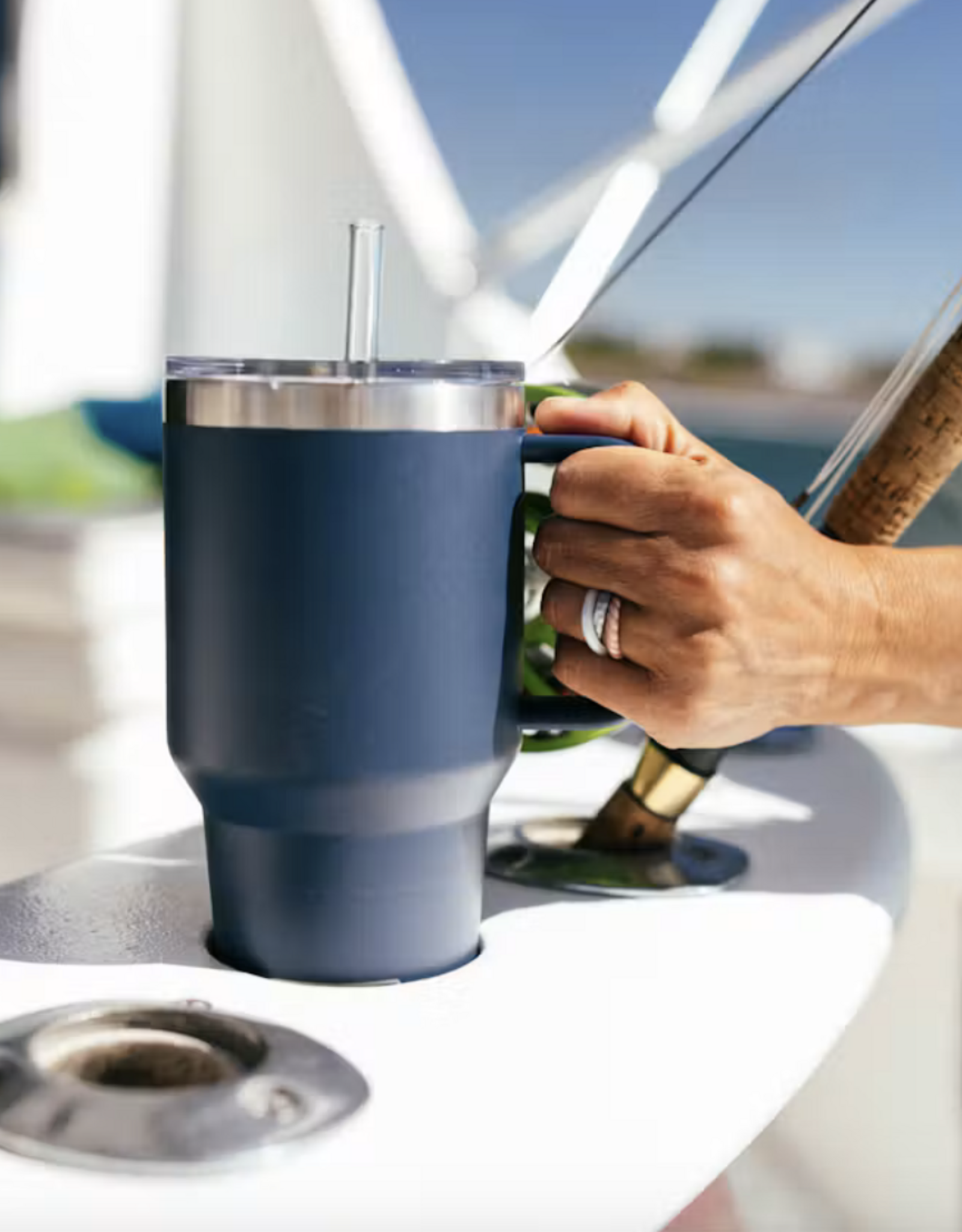 Rambler 35oz Straw Mug Seafoam