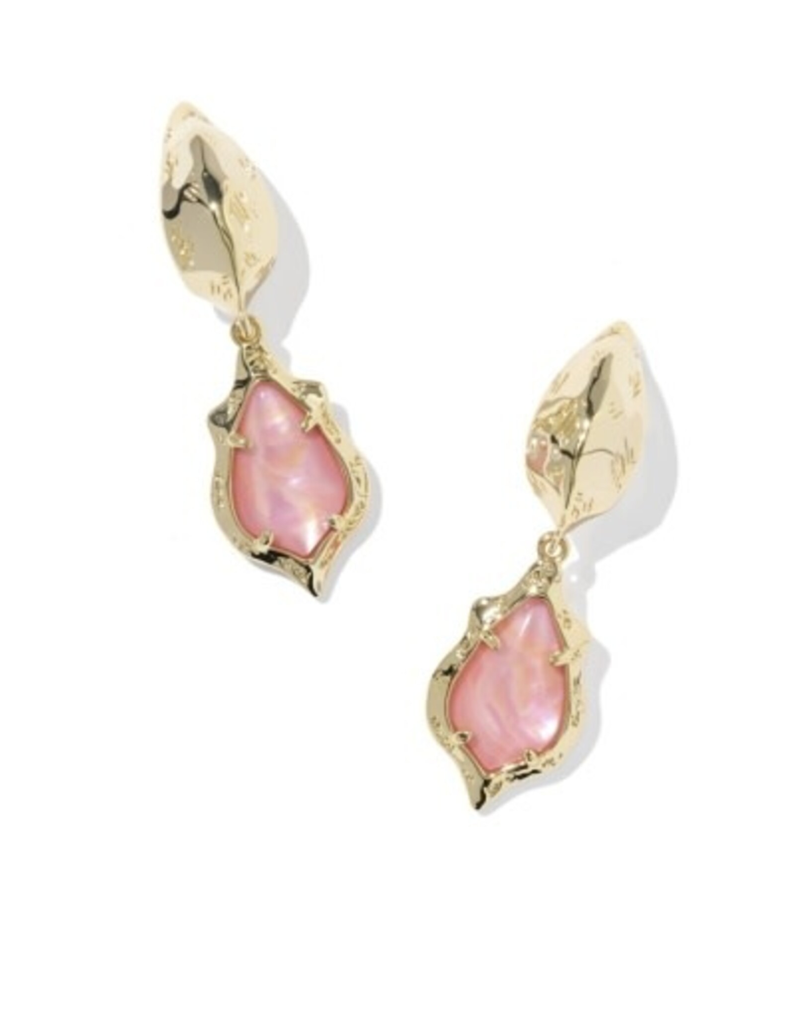 ADRIANA SCALLOP FRAME HUGGIE EARRINGS