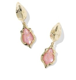 ADRIANA SCALLOP FRAME HUGGIE EARRINGS