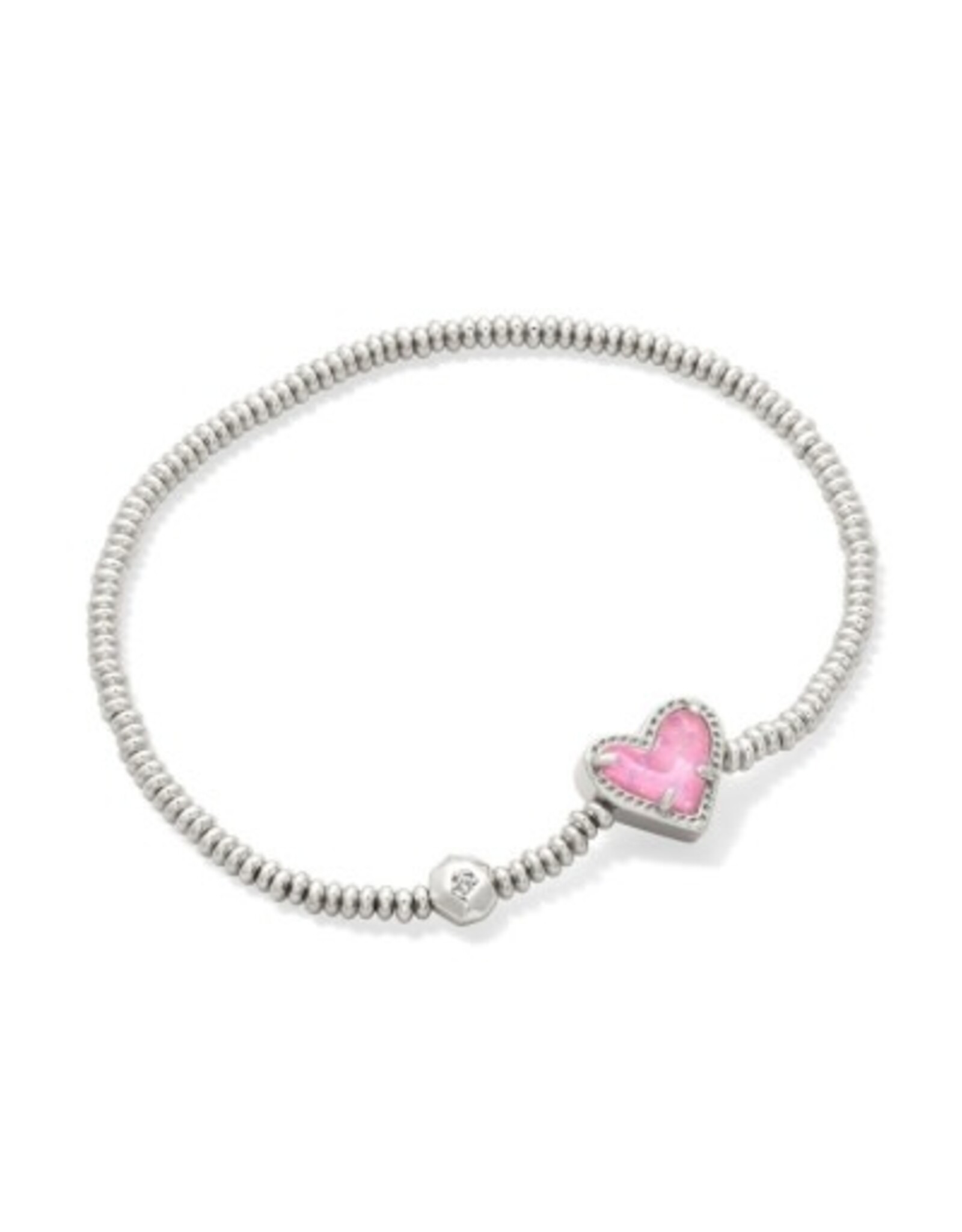 Ari Heart Silver Stretch Bracelet