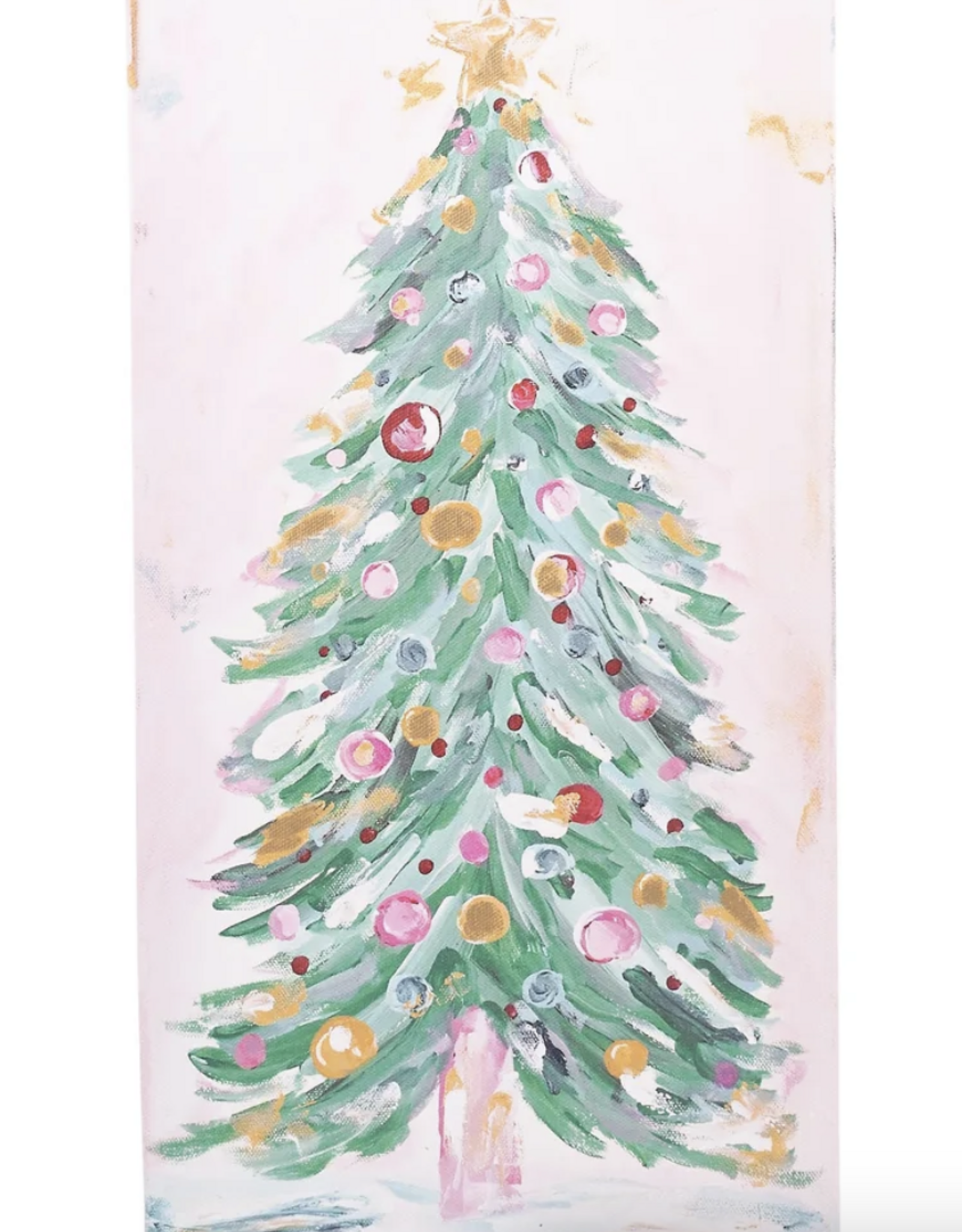 Canvas Snowy Bright Christmas Tree