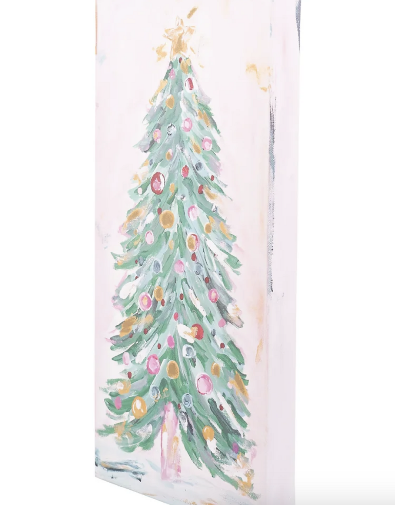 Canvas Snowy Bright Christmas Tree