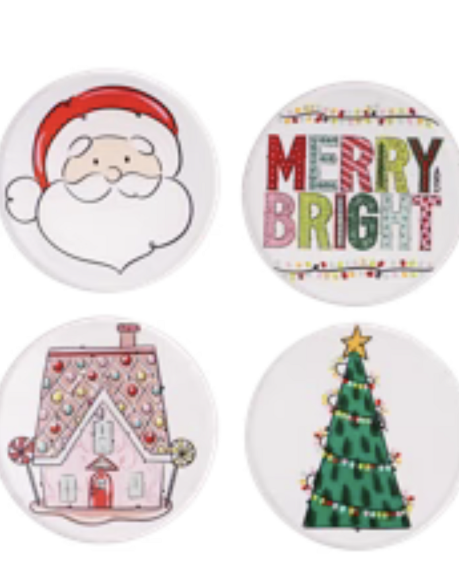 Coaster Set Merry & Bright Set Of 4