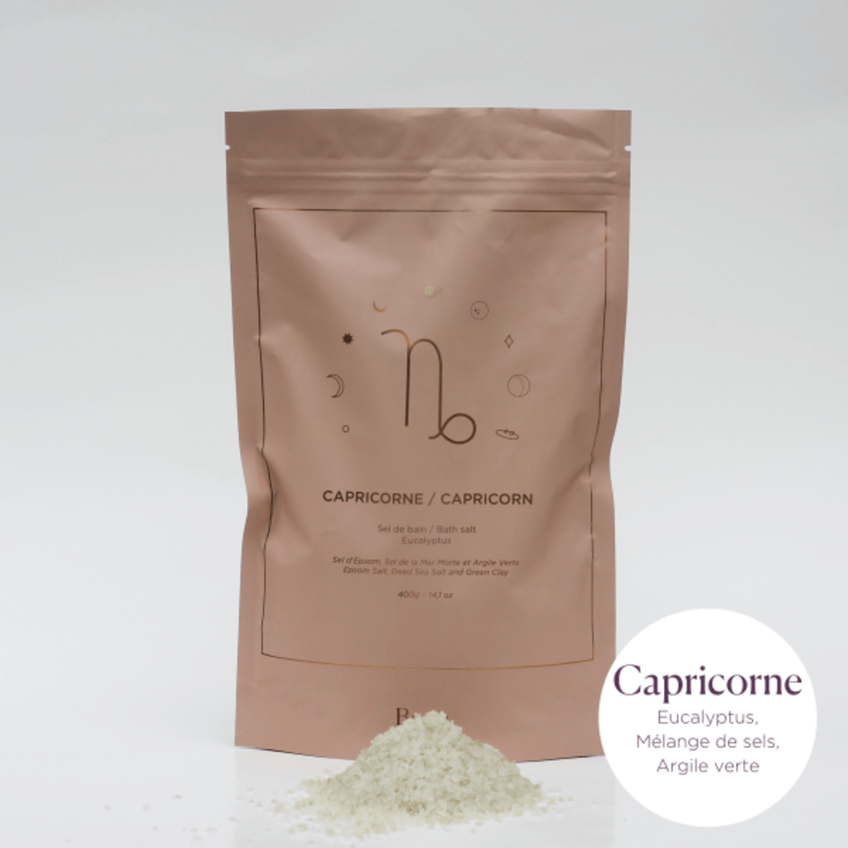 Be-U cosmétiques CAPRICORN BATH SALT  - EUCALYPTUS