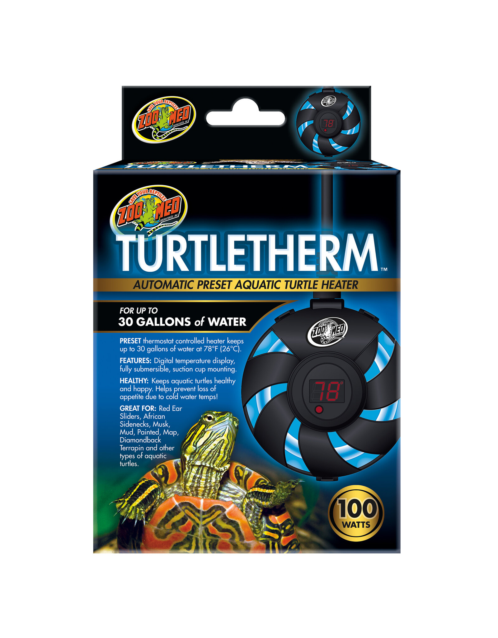 TurtleTherm Aquatic Turtle Heater 100 watt Snake Discovery