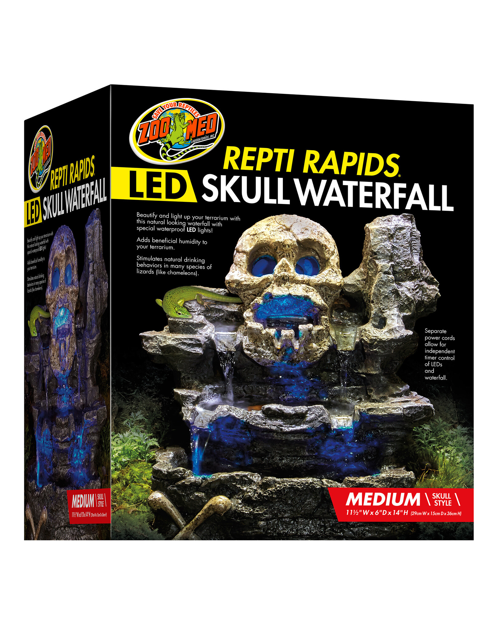 Zoo Med Zoo Med ReptiRapids LED Waterfall (Medium Skull)